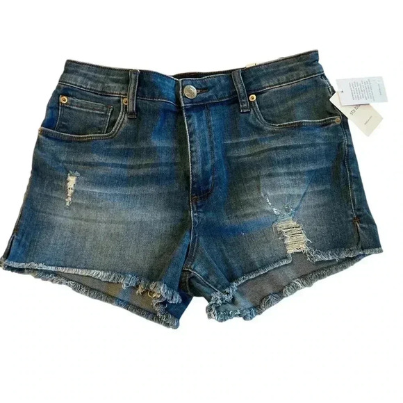 NWT STS Blue Women's High Rise Aubrey Cutoff Distressed Jean Short Size 28 - Picture 3 of 13
